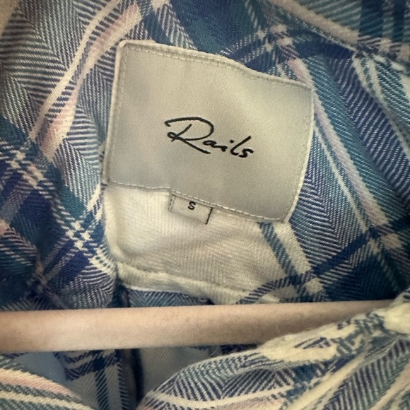 Rails blue & white button down shirt size S - Picture 6 of 6